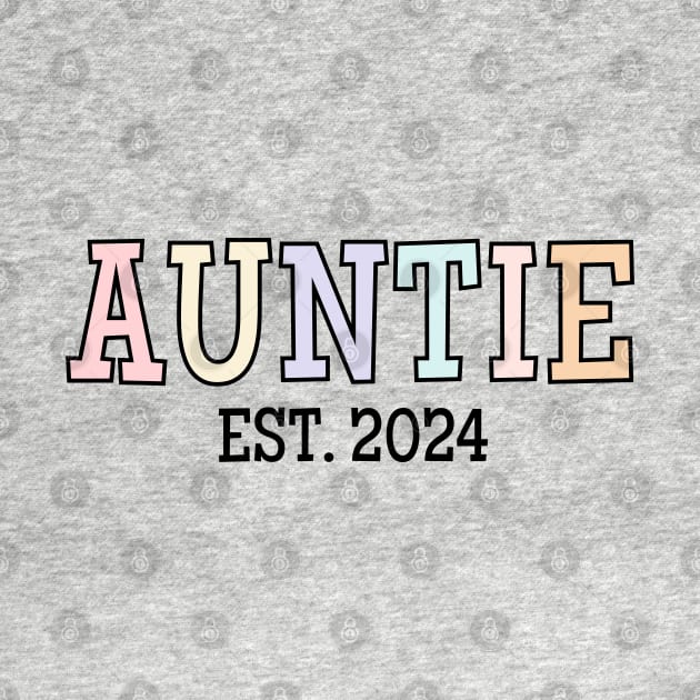 Cute Auntie Est. 2024, Aunt Baby Announcement by WaBastian